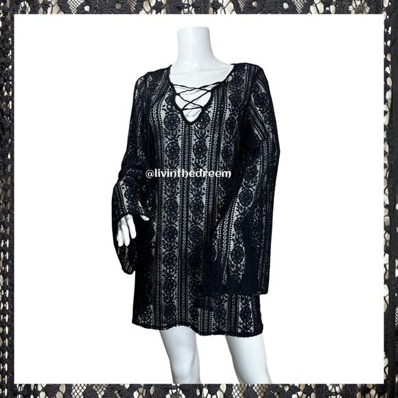 PilyQ Swimwear Midnight Ariana Lace Tunic XS/S $144 - Picture 6 of 16